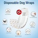 Pet Soft Male Dog Wraps 20 Count Disposable Nappies Wetness Indicator Small view 2