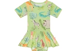 Posh Peanut Baby & Little Girls Dresses for Summer - Twirl Bodysuit Dresses for Girls Made of Soft Viscose from Bamboo