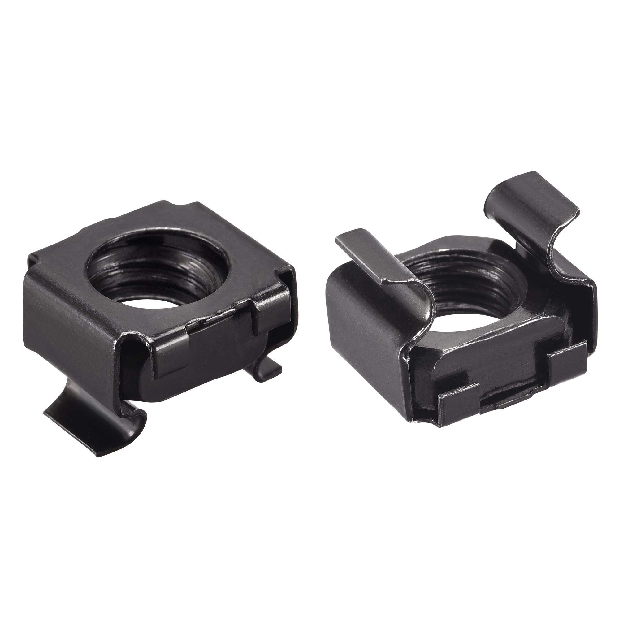 sourcing map Snap-in Cage Nuts - M10 x 1.5mm Carbon Steel Metric Nut for Server Shelve Cabinet 25pcs