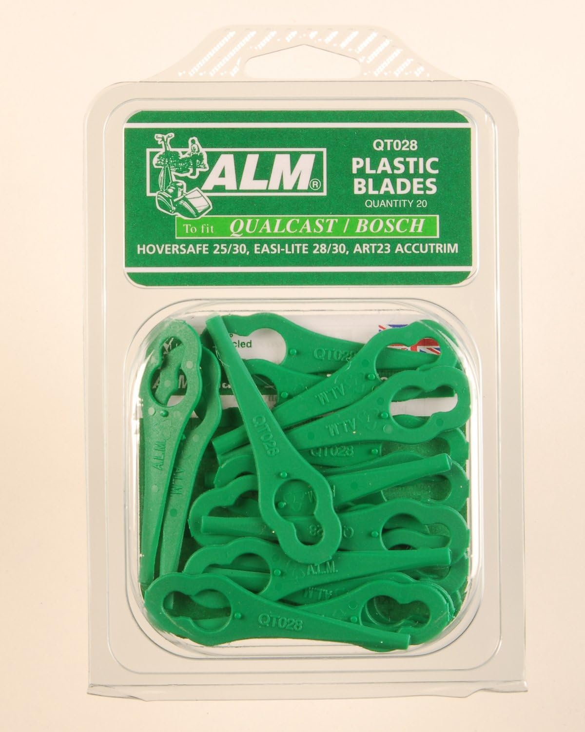 20x ALM QT028 plastic blades suitable for Gtech Qualcast Bosch and Sovereign (see specific models in description)