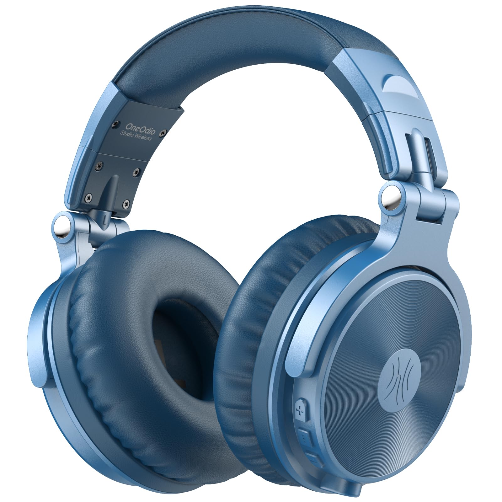 OneOdio Bluetooth Headphones Over Ear, Studio Level Sound Quality, 110 Hrs Playtime Bass Boosted Soft Memory Protein Earmuffs Foldable wireless Headphone with Mic for Cell Phone PC Music (Blue)