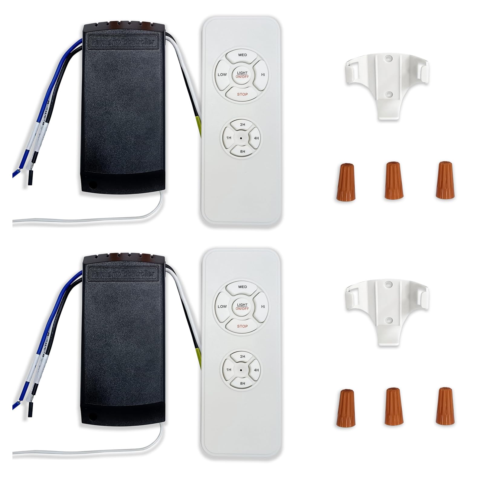 Photo 1 of Onnzuw 2 Pack Ceiling Fan Remote Control Kit Universal 3 in 1 Wireless Control Receiver Kits Light Timing & Speed for Harbor Breeze Hampton Bay Lichler Ceiling Fans Light Remote for Ceiling Fan Lamp