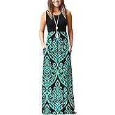 MOLERANI Women's Loose Plain Maxi Dresses Casual Long Dresses with Pockets