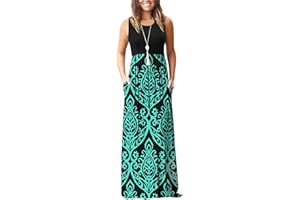 MOLERANI Women's Loose Plain Maxi Dresses Casual Long Dresses with Pockets