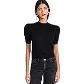 FRAME Women's Ruched Sleeve Cashmere Sweater