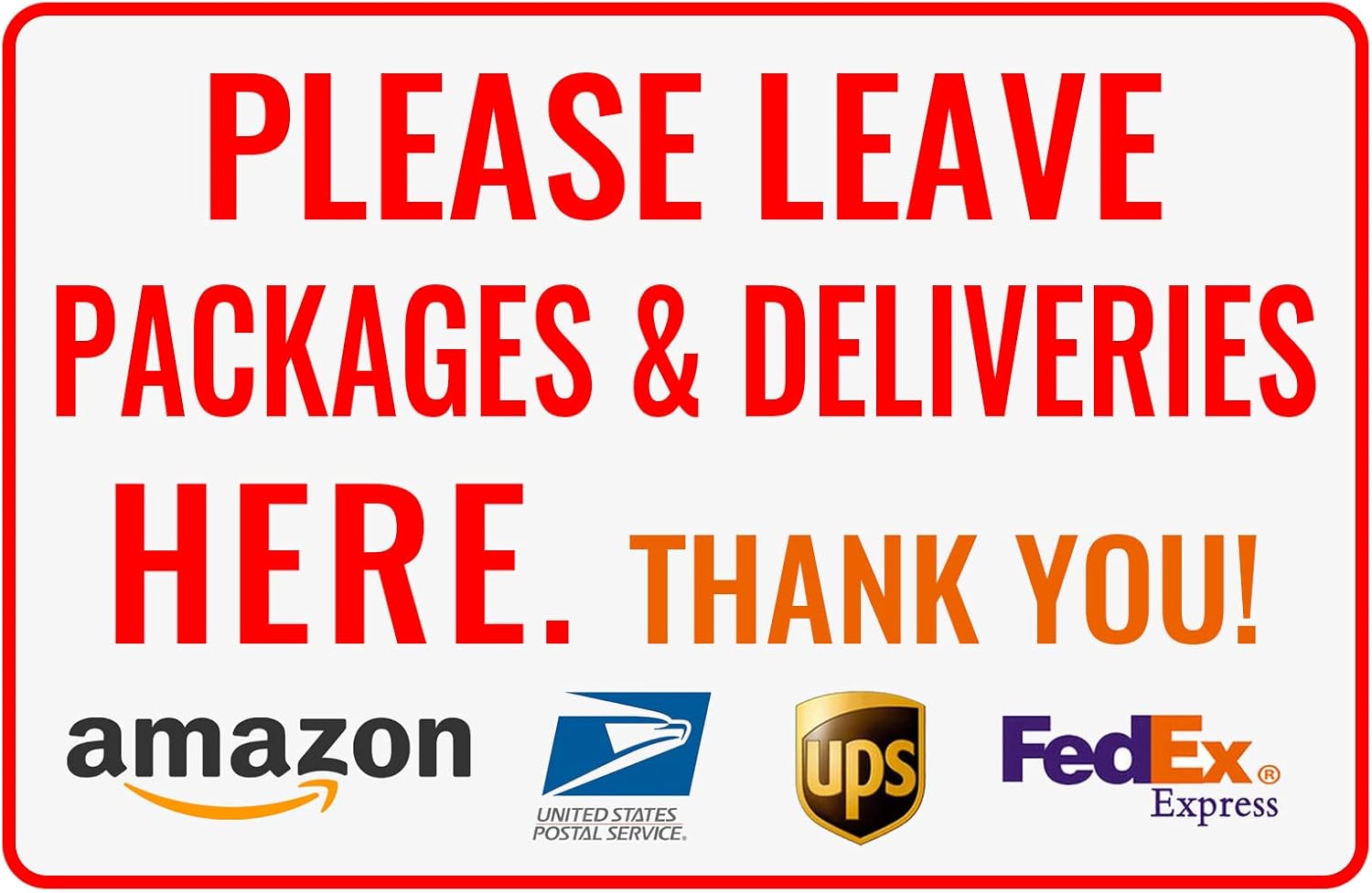 Yard Signs - Please Leave Packages Deliveries Here - Bestylez Delivery Sign for Outdoor Use 12