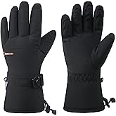 Alpine Swiss Mens Waterproof Gauntlet Snow Ski Gloves Winter Sport Snowboarding Windproof Warm 3M Thinsulate