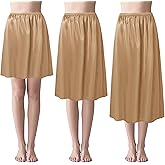 Coucoland Half Slips for Under Dresses - 3 Pieces Shirt Extenders Elastic Waist Underskirt Comfortable Adjustable Half Slip