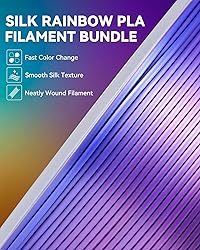 SUNLU 3D Printer Filament Bundle, PLA Silk Rainbow
