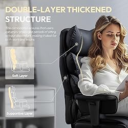 Dowinx Big and Tall Office Chair with Pocket Spring
