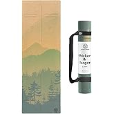 Satori Concept Cork Yoga Mat with Natural Rubber Base, Extra Size, Thickness and Support, Excellent Cushion & Grip, Non-Slip, Non-Toxic, Sweat-Resistant, Sustainable, Eco-friendly Exercise Mat