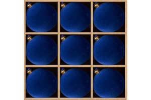 DN DECONATION Christmas Tree Ornaments Set of 9, Blue Velvet Decorative Hanging Ball Ornaments, 3.14” Plastic Christmas Ball for Home Holiday Party Decor Winter Indoor Decoration Xmas Gifts