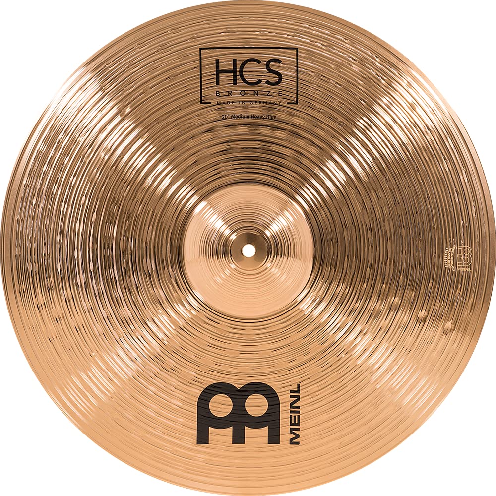 Meinl Cymbals HCS Bronze Ride Medium Heavy Cymbal 20 inch (Video) for Drum Set (50,80cm) B8 Bronze, Traditional Finish, Made in Germany (HCSB20MHR)
