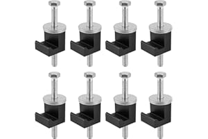 ZEONHAK 8 Pack Truck Tool Box Mounting Kit, Universal Aluminum Alloy J Hooks Crossover with Screws and Washers for Pickup Tru