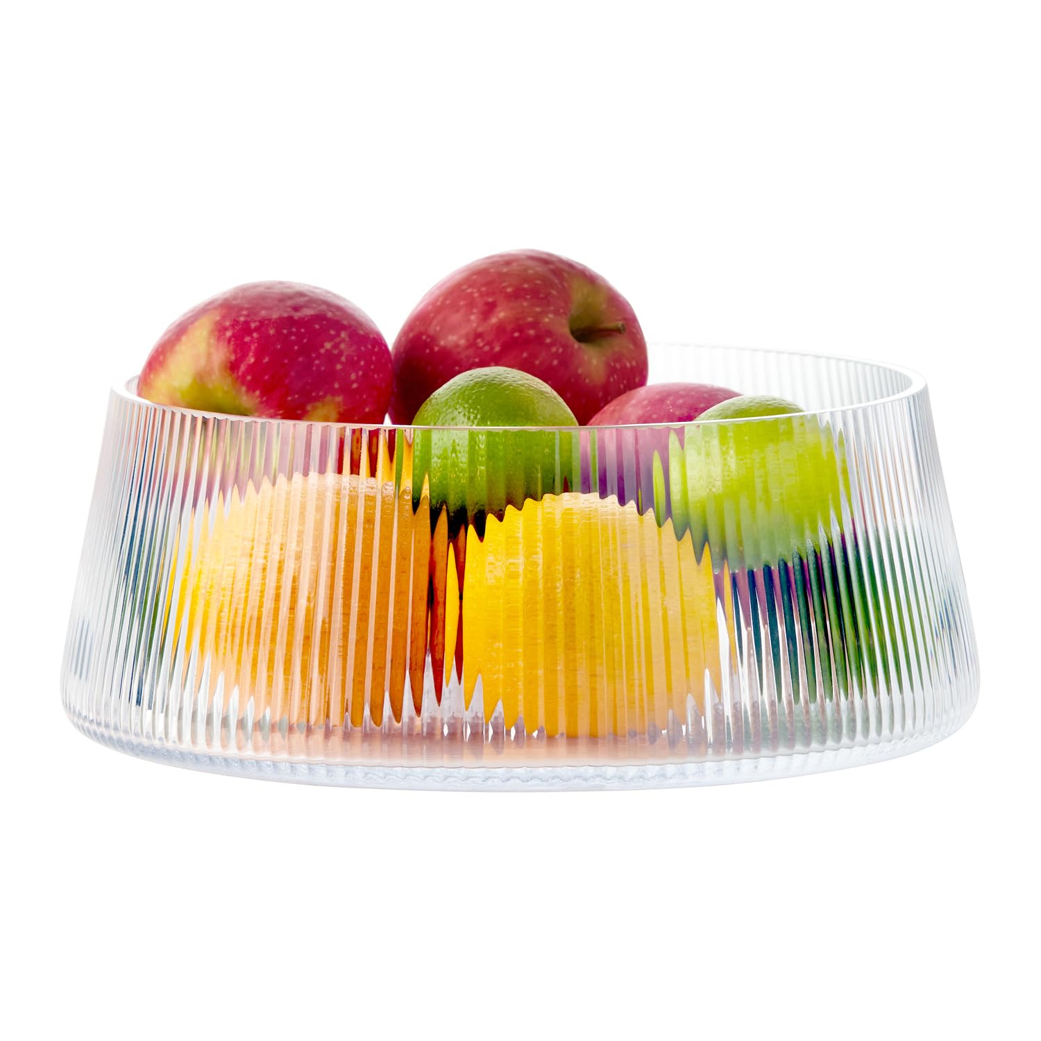 Anton Studio Designs Empire 26 cm Handmade Serving Bowl for use as a Salad Bowl or Fruit Bowl for Every Occasion - Clear