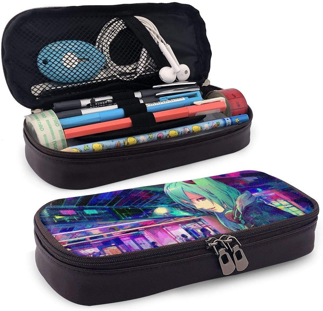 Pencil Case Big Capacity High Capacity Pen Pencil Pouch Box Organizer Practical Bag Holder with Zipper for School & Office - Vocaloid Cyberpunk