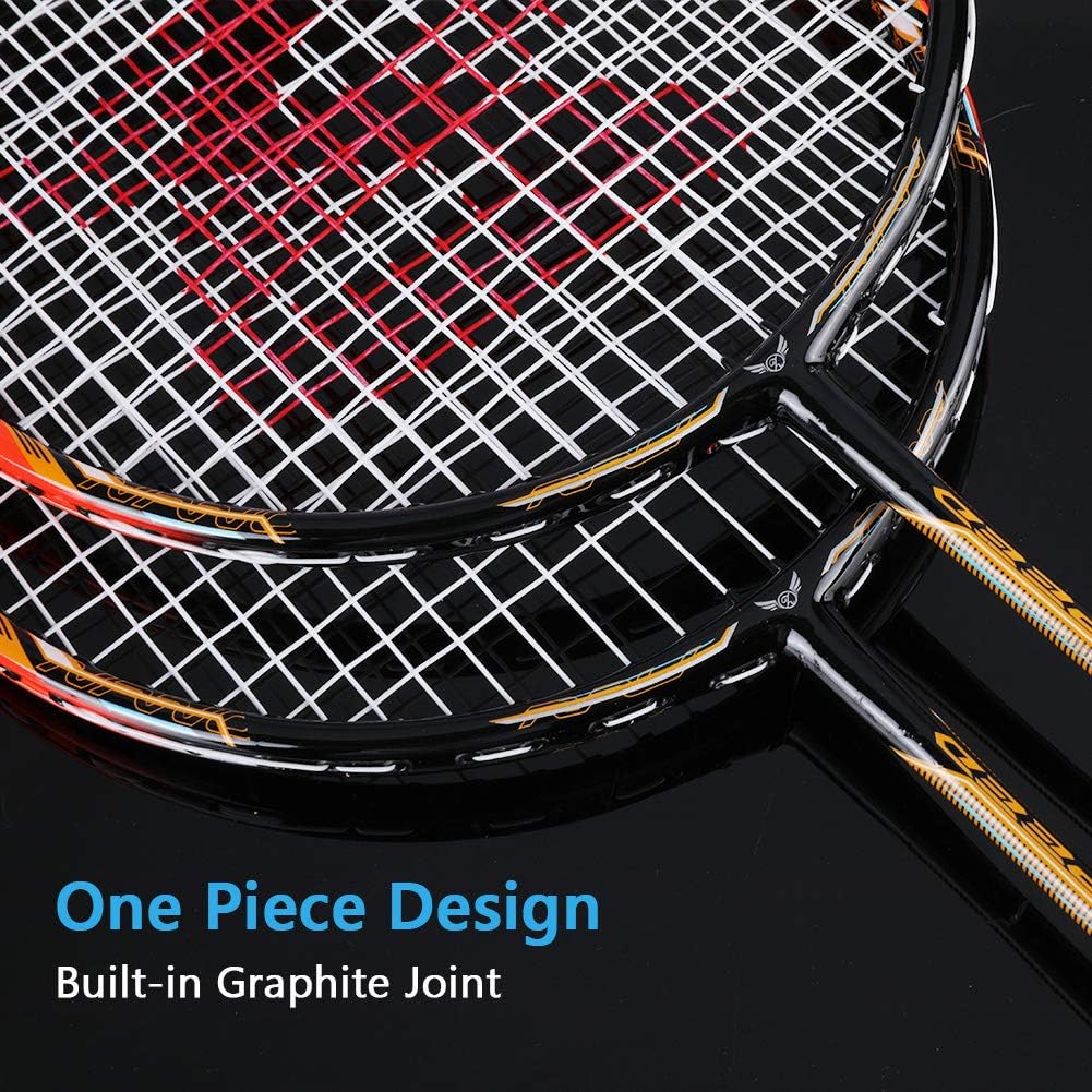 Badminton Racquet，Fostoy Badminton Racket Set-Professional Carbon Fiber Badminton Racket with 3 shuttlecocks and Carrying Bag-Perfect for Adults : Sports & Outdoors