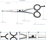 Candure Professional Hair Scissors 6.5" Barber Shears Stainless Steel Hair view 3