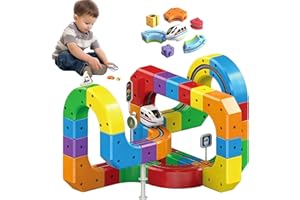 81PACK Electric Train Set,Flexible Race Track,2026 Upgraded 3D Embedded Layouts Train Track Set for Kid,Gravity-Defying Motor