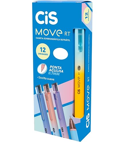 CIS Club Caneta Esferográfica - 0.7mm - Azul - Caixa com 12