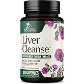 Liver Cleanse Detox & Repair Formula - 20-in-1 Advanced Liver Support Supplement with Silymarin Milk Thistle, Dandelion Root, Artichoke Extract, Turmeric, Choline, & Beetroot - 120 Veggie Capsules