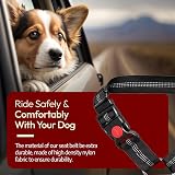 PIYAREY Dog Seat Belt Cars Headrest Adjustable Car Harness Black view 4