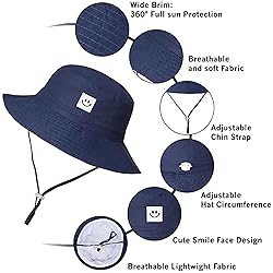 Infant Sun Hat Beach Bucket hat for Girls 0-6