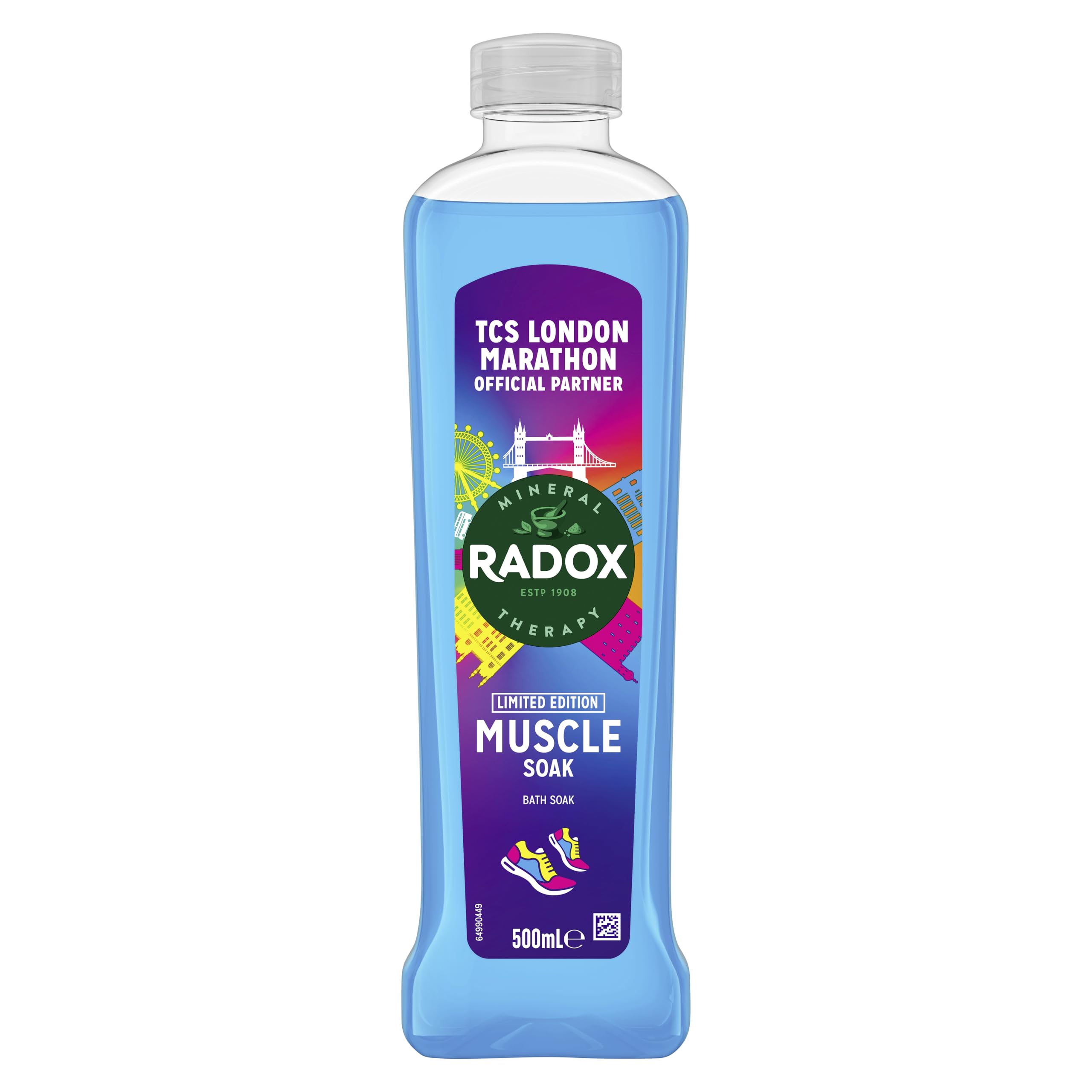 Radox Mineral Therapy Muscle Soak Bath Soak Bath gel uniquely blended with minerals, herbs & a soothing thyme fragrance for a restorative bubble bath 500 ml
