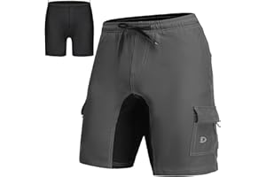 Dizoboee Kids Padded Bike Shorts Youth Boys Cargo Mountain Biking Shorts with Padding Loose Fit