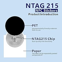 10pcs NFC Tags NTAG215 NFC Stickers Programmable