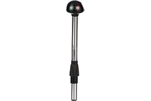 Attwood 5091-10-7 Bi-Color Stowaway 1-Mile Sidelights, 10-Inch Angled Pole, 225-Degree Visibility for Boats Up to 39.4 Feet