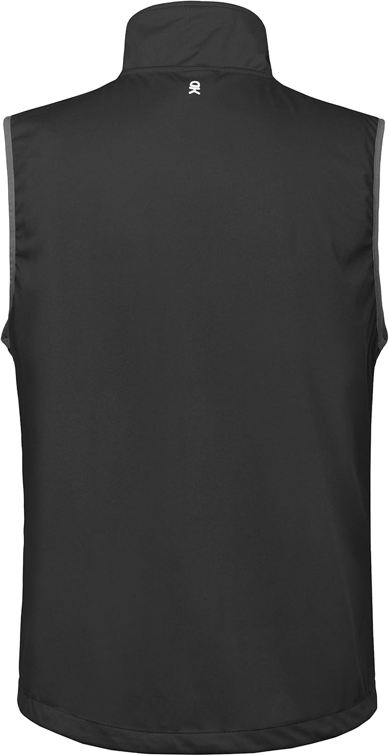 Little Donkey Andy Men's Lightweight Softshell Vest, Windproof Sleeveless Jacket for Travel Hiking Running Golf: Clothing