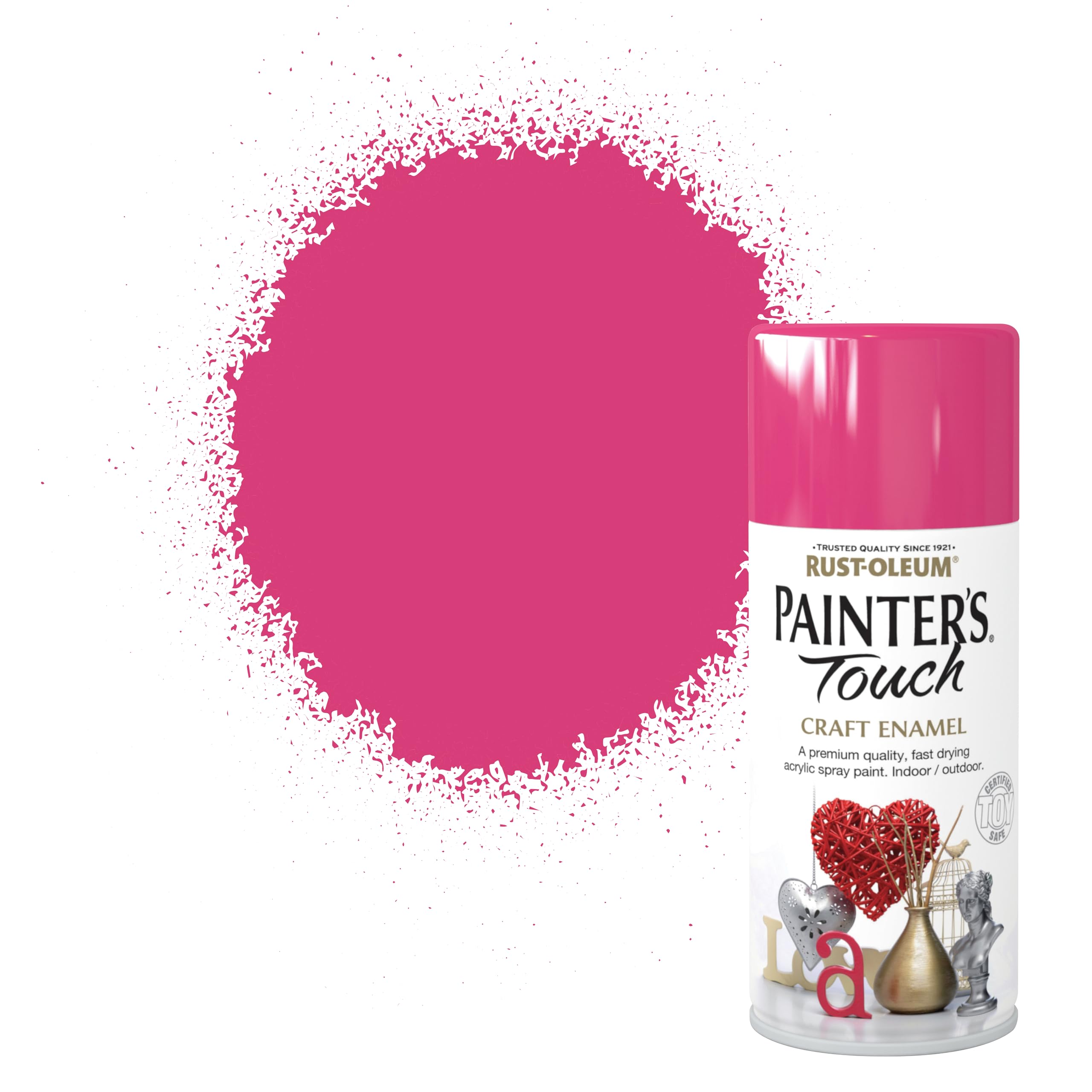 Rust-Oleum 150ml Painter's Touch Craft Enamel Spray Paint - Blossom Pink