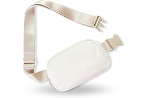 CITRUSY BOUTIQUE Boutique Belt Bag | Crossbody Fanny Pack for Women Fashionable | Cute Mini Everywhere Bum Hip Waist Pack | Small Fashion Travel Chest Bag | Gold Accessories | Adjustable Small Strap | Cream