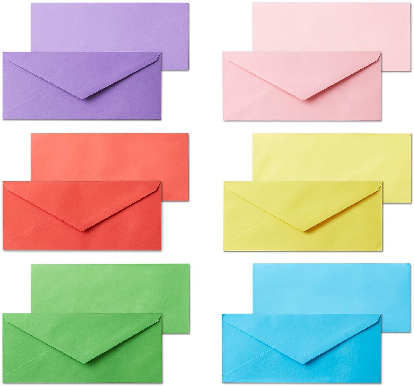 Business Envelopes, 120-Pack #10 Envelopes, 4 1/8 x 9 1/2 Inches, 6 Colors