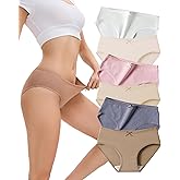 Ziboola Cotton Hipster Underwear No Show Briefs Soft Stretch Breathable Full Coverage 6 Pack Multicolor