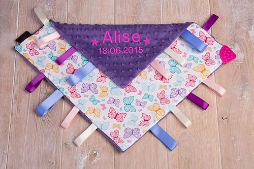 personalised taggie blanket
