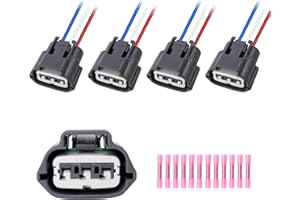 OXCANO J48817102 4PCS Ignition Coil Connector Compatible with Chevrolet, Infiniti, Isuzu, Kia, Mazda, Mercury, Nissan, Subaru Outback, Suzuki Aerio Equator Esteem Grand Vitara Sidekick Vitara XL-7
