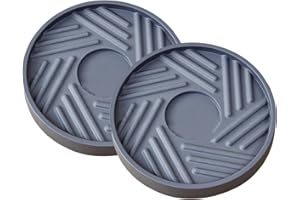 Dcpes 12.7Inch Plant Caddy with Hidden Wheels, Rolling Plants Stand with Wheel Dolly, Wheeled Planter Roller Base, Indoor Round Pots Holder Tray Plants Pallet, 4 Invisible Caters, Grey, 2Pack