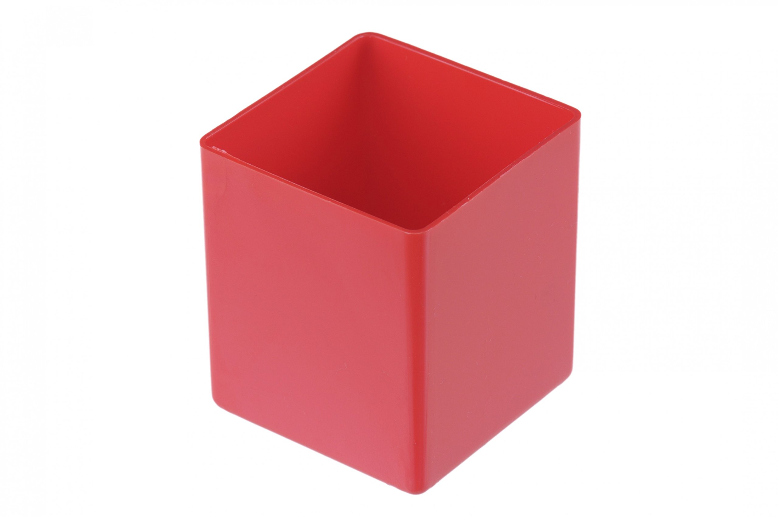 hünersdorff Insert Box Made of High-Impact Polystyrene (PS), Dimensions: 54 x 54 x 63 mm, Colour: Red