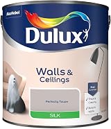Dulux Silk Emulsion Paint Walls Ceilings Perfectly Taupe 2.5L 13m²/L view 2