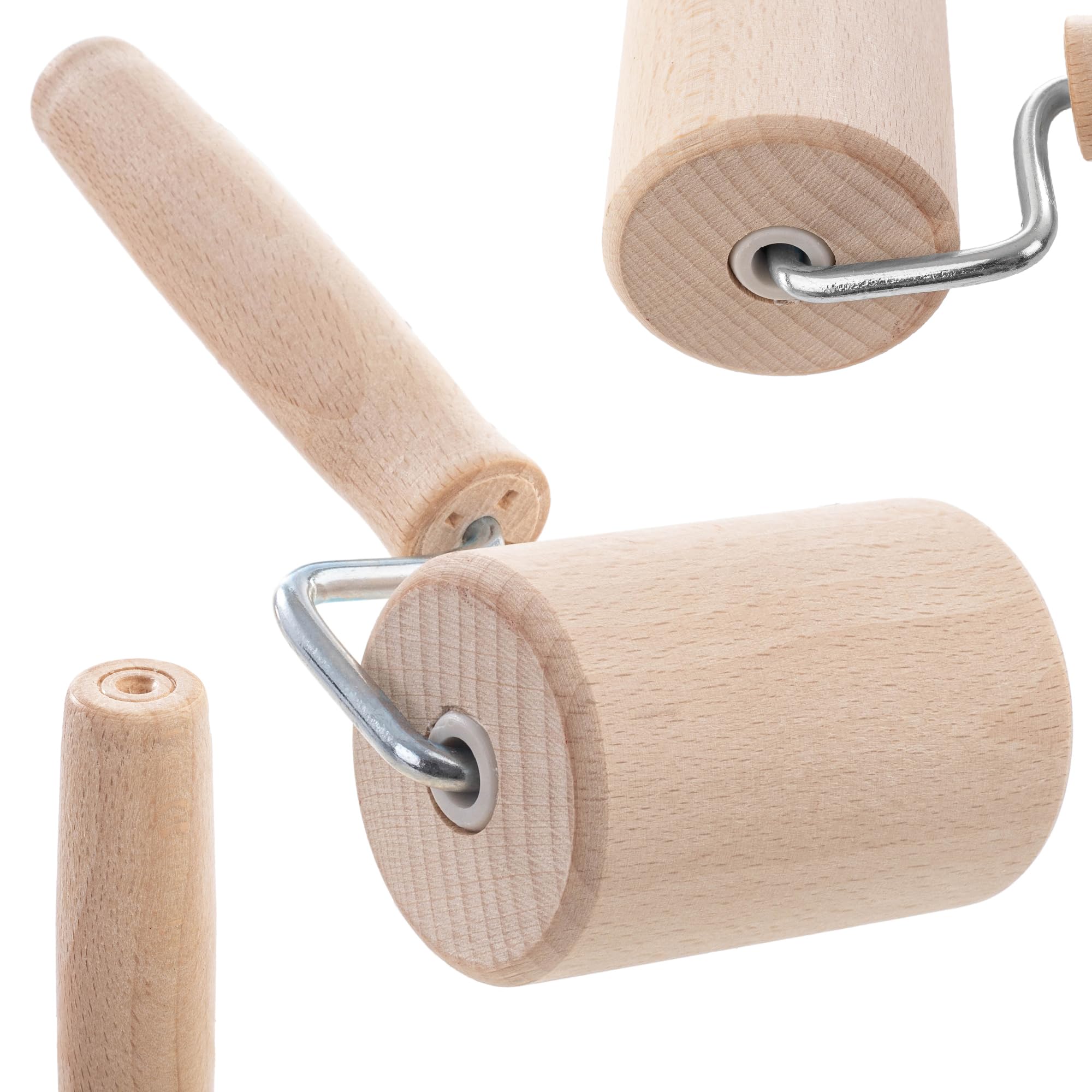 KADAX Wooden Rolling Pin, Small Kitchen Utensil for Rolling Out Pizza Dough and Pastry, T-Shape Rolling Pin with Handle, Baking Accessory