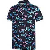 Cuddomper Boys Performance Polo Shirt Short Sleeve Golf Clothes for Active Casual Size 5-14