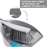 HomeSmith Made in Italy Dustpan & Brush Set Grey, 23.3 cm wide view 3