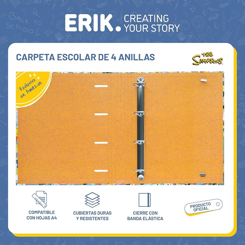Simpsons Archivador 4 anillas - Carpeta anillas A4