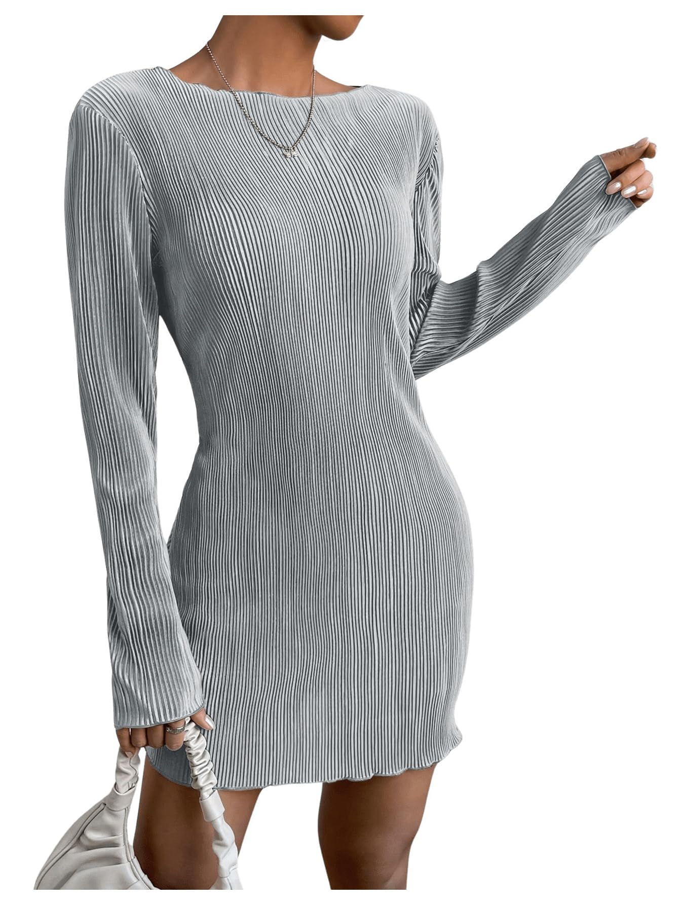Mittoshop Lettuce Hem Boat Neck Long Sleeve Blouse
