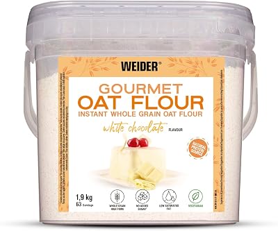 Aveia weider gourmet. farinha de aveia integral. fonte de proteína com baixo teor de açúcar. sabor chocolate branco (1,9 kg)