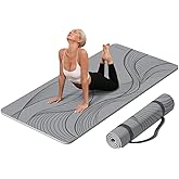 PAIDU Large Yoga Mat-72’x36’x0.4’ Extra Width ＆ Thick,Comfortable,Non-Slip Exercise Mat-Works Great on All Floor for Stretching,Yoga Studio,Gym or Home Workouts