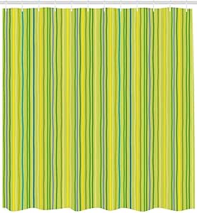 kglkb Cortina de Ducha,Cortina de Ducha, Verde Lima Bandas Verticales