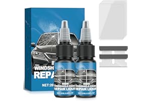 Detolia Windshield Repair Kit – Glass Repair Liquid for Cracks, 2025 Upgrade Automotive Windshield Crack Repair Kit for Chips, Bulls-Eye, and Star Damage Blue 2Pcs